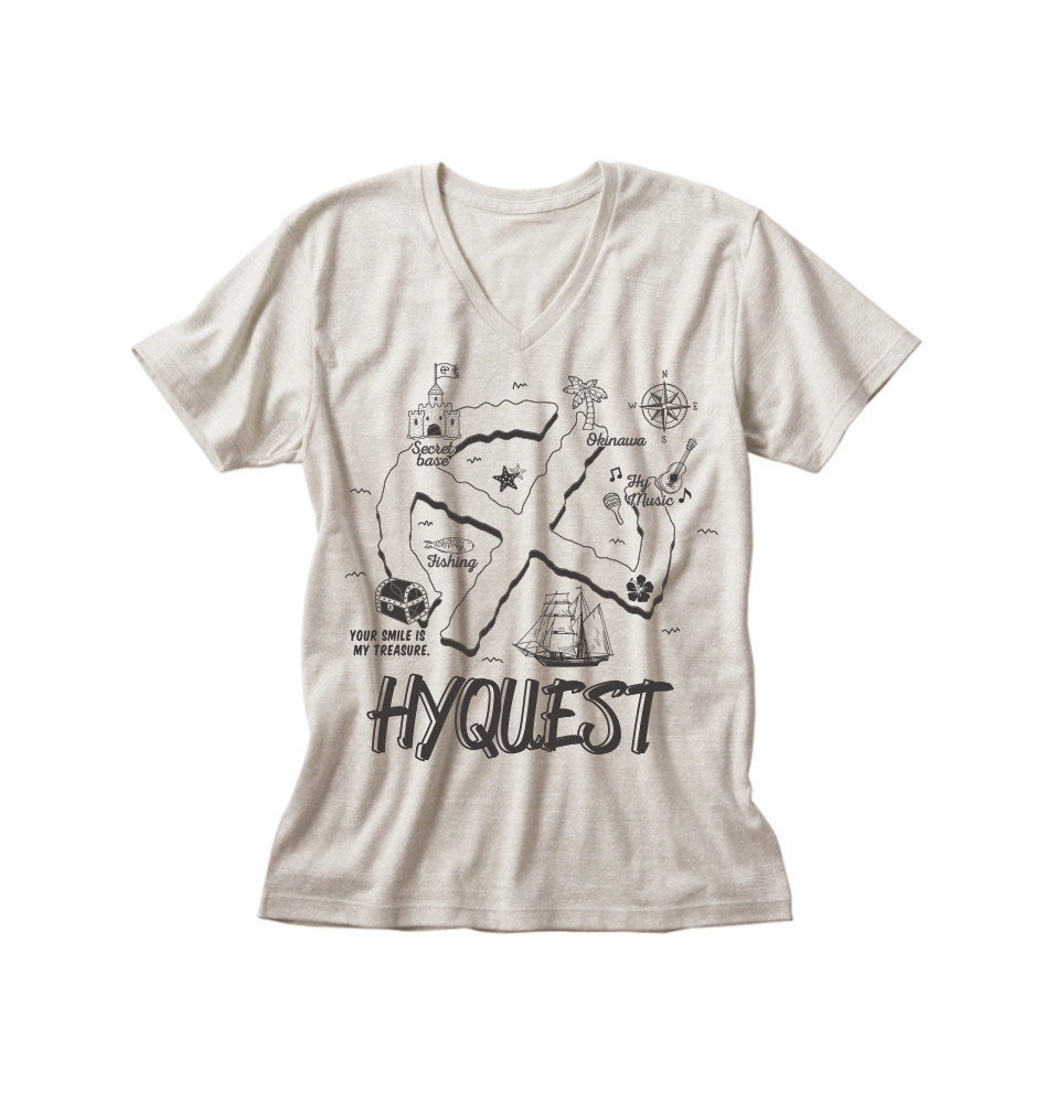 HY QUEST VネックTシャツ(オートミール)