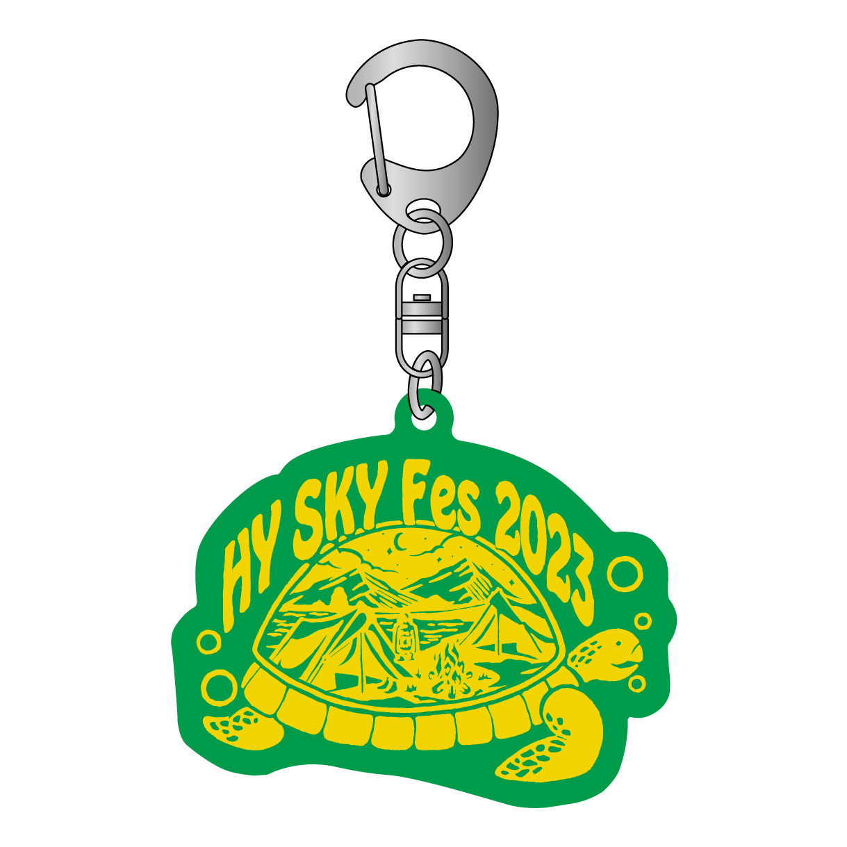 SKY Fes 2023 Sea turtle ラバーキーホルダー(グリーン) | HY