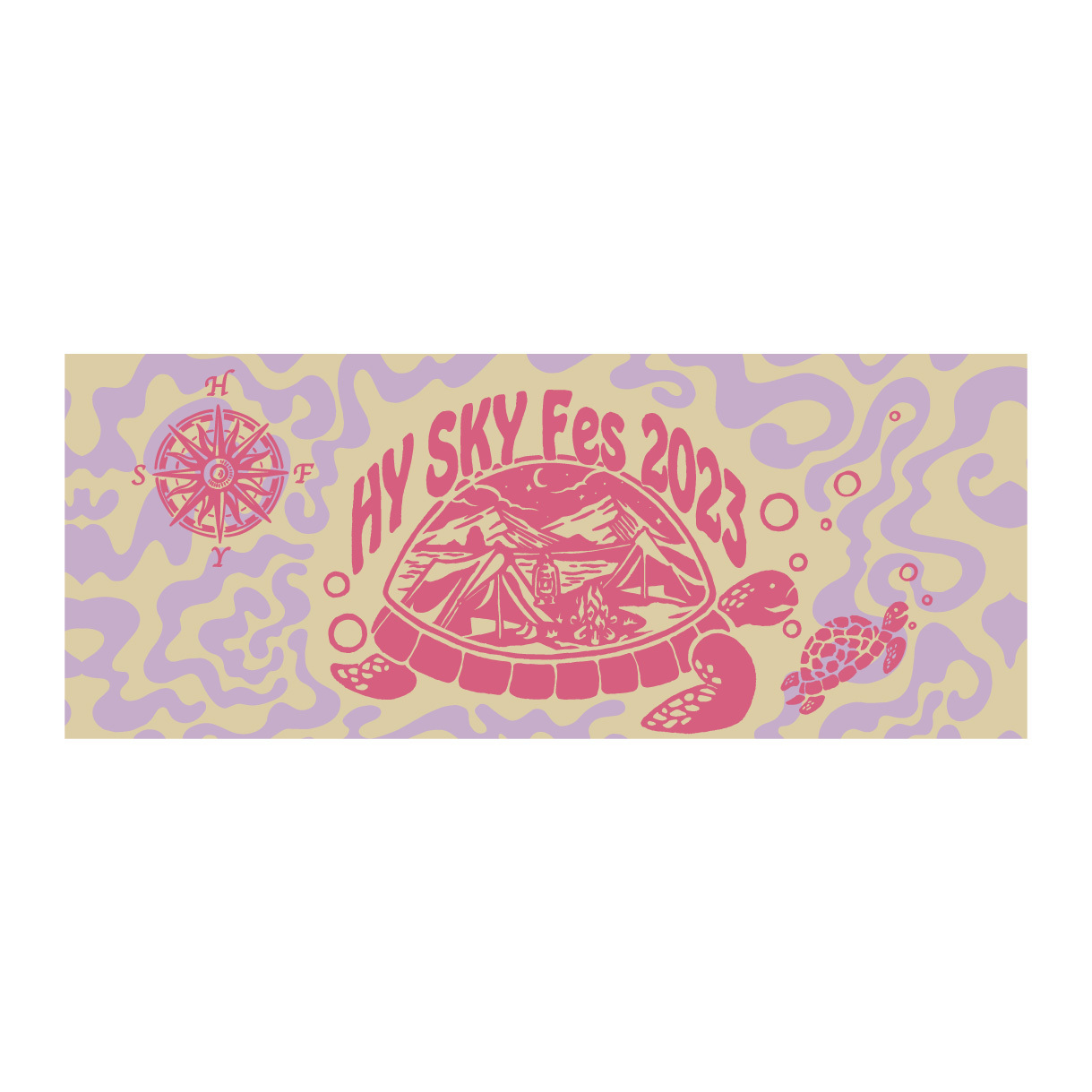 SKY Fes 2023 Sea turtle タオル(ピンク)