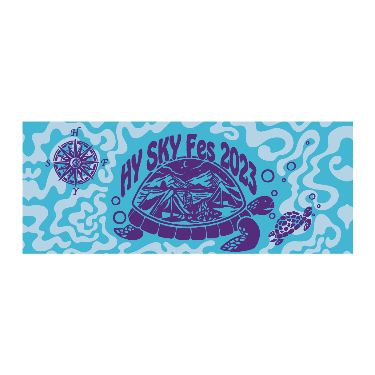 SKY Fes 2023 Sea turtle タオル(ブルー)