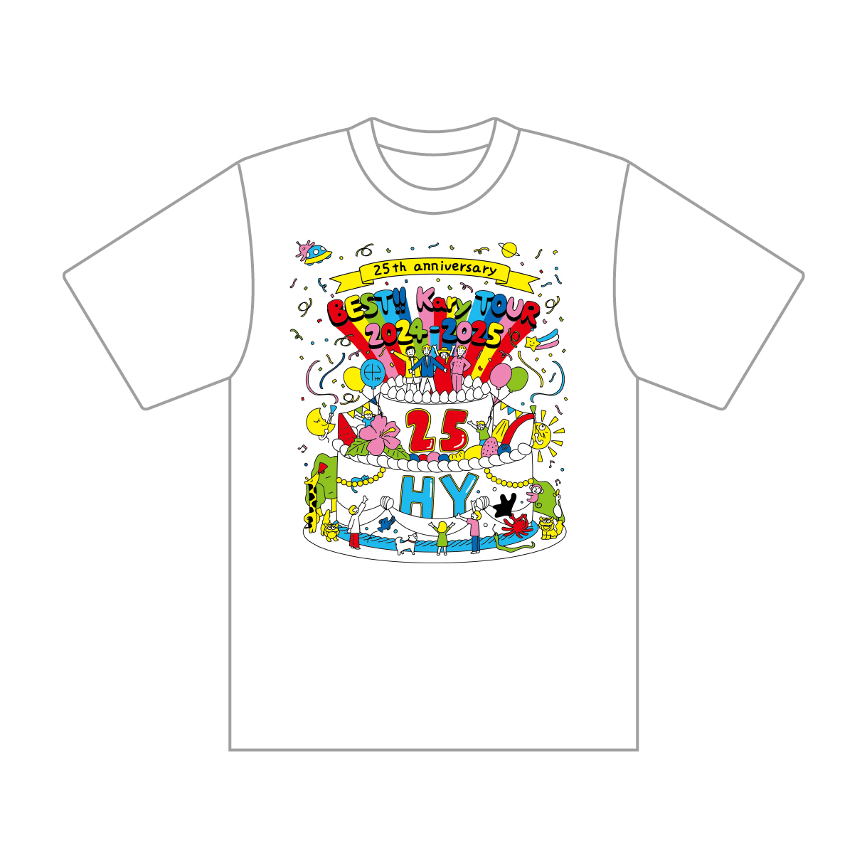 Kary Tour バースデーケーキ Tシャツ（ホワイト）