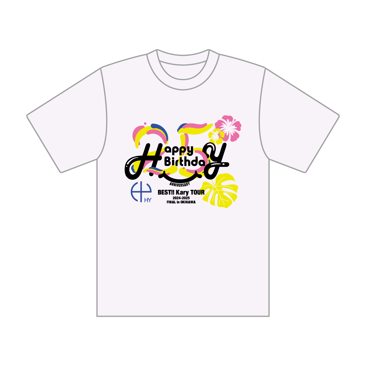 Kary TOUR 沖縄ファイナル Happy BirthdaY Tシャツ（バニラホワイト）
