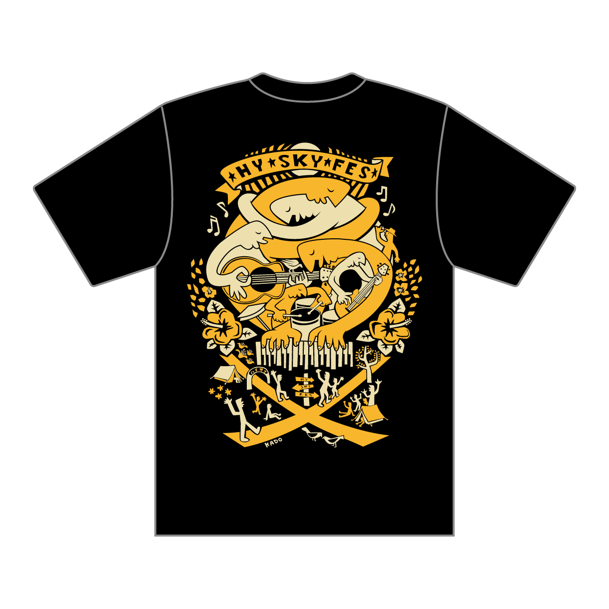 【SKY Fes 2026】Rock Band Back Print  Tシャツ（ブラック）