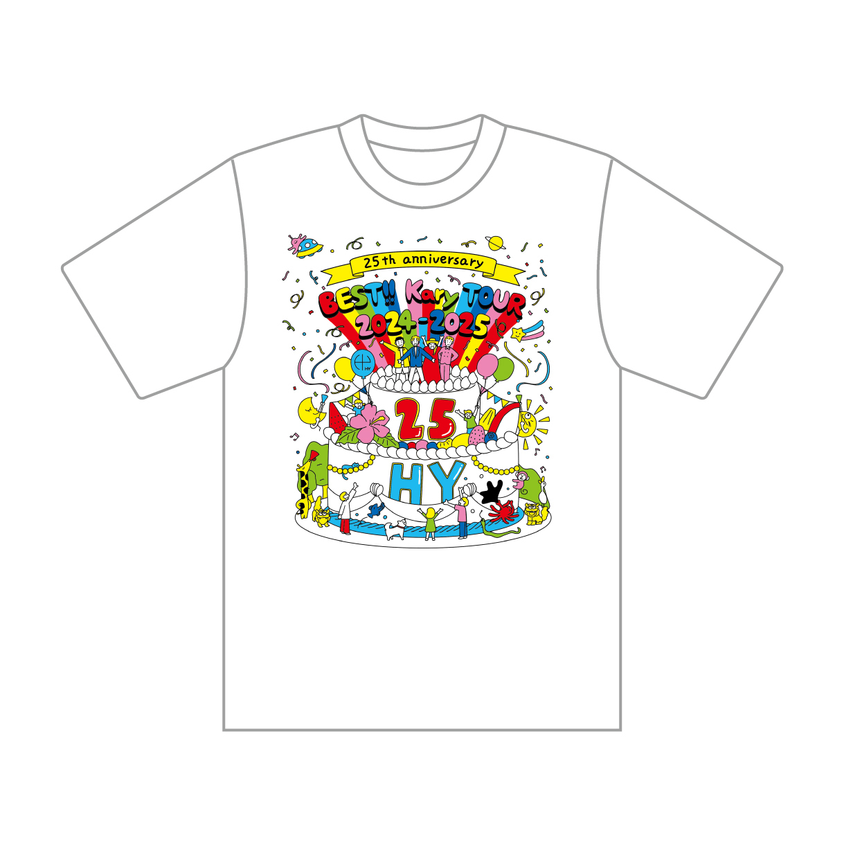 【SALE】Kary Tour バースデーケーキ Tシャツ（ホワイト）