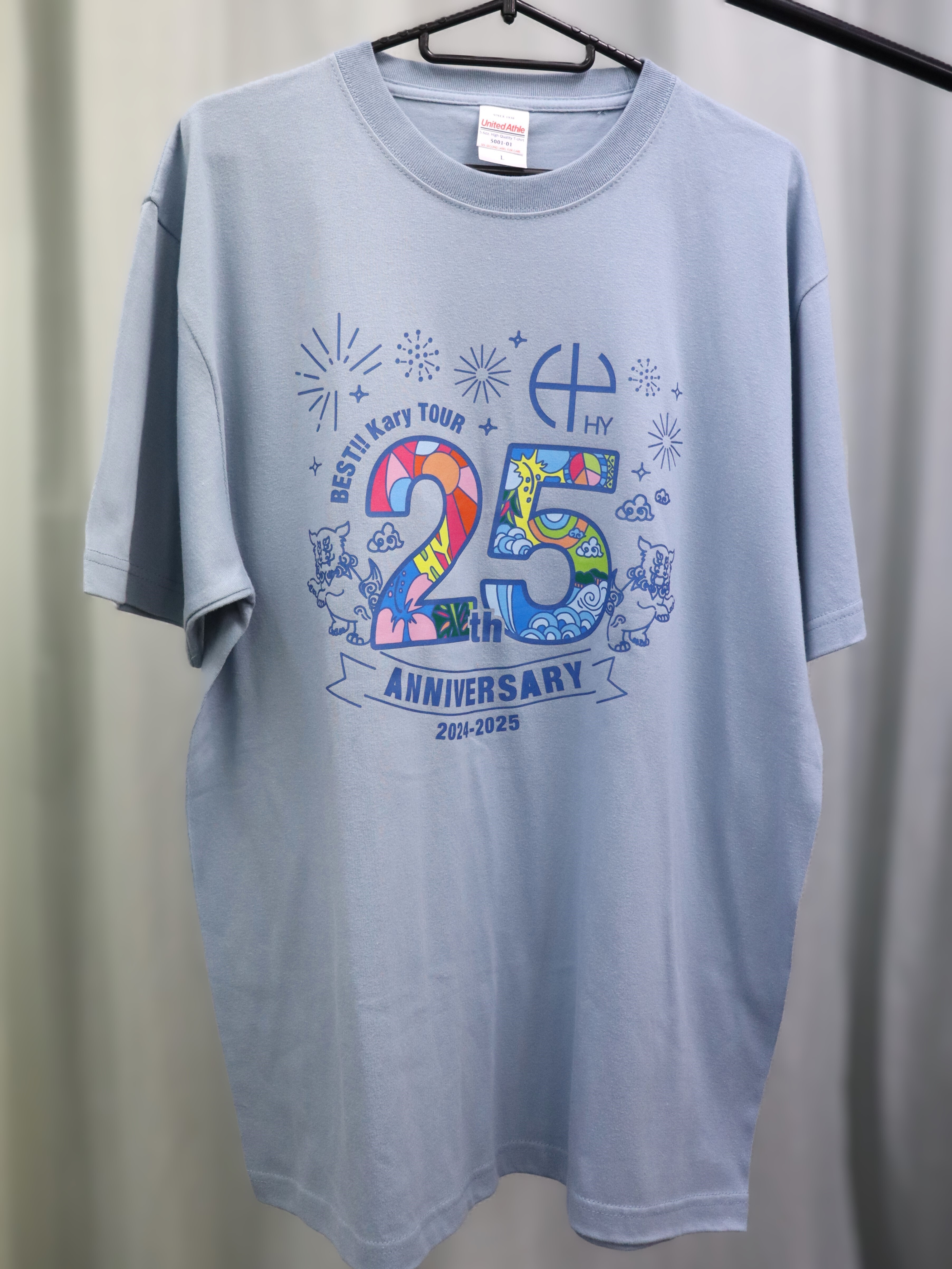 【SALE】Kary Tour 25周年 シーサーTシャツ（アシッドブルー）