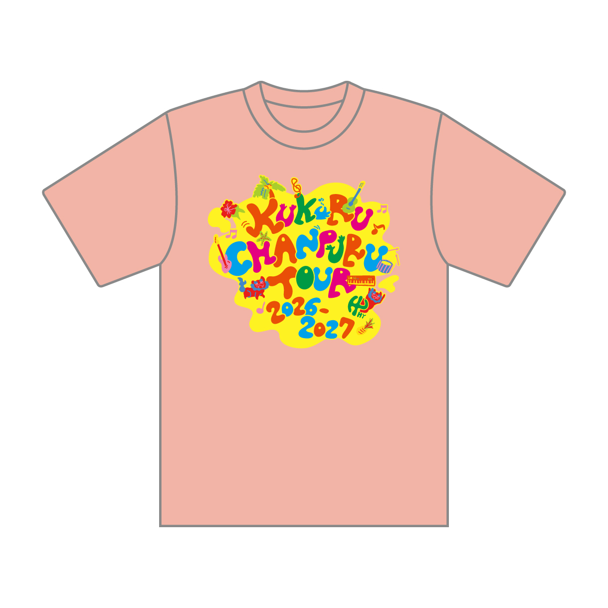 ちゃんぷるー Tシャツ（アプリコット）