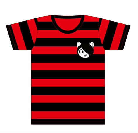 Tシャツ 赤黒ボーダー キノコホテル