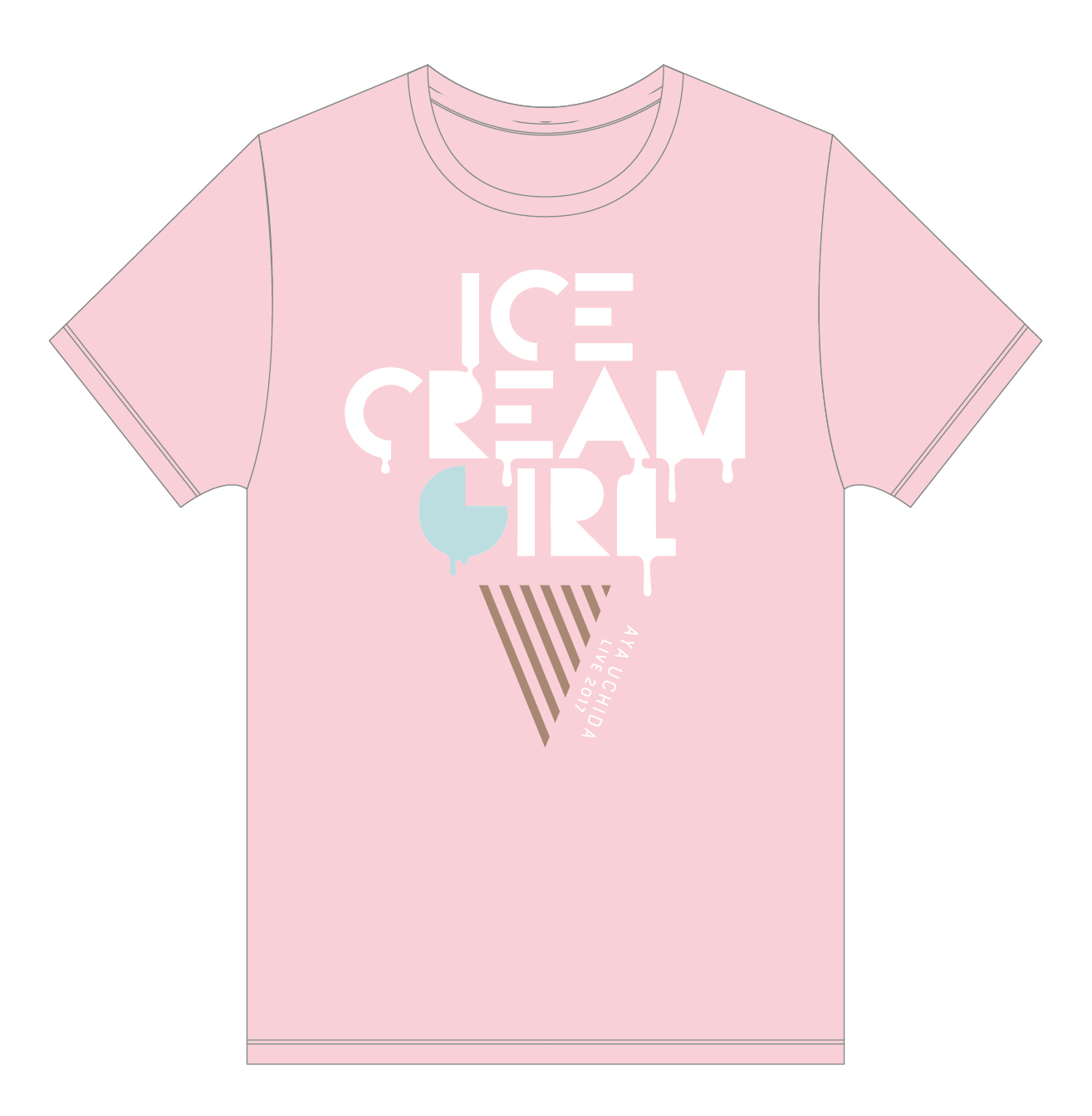 AYA UCHIDA LIVE2017 ICECREAM GIRL Tシャツ 15日ver.