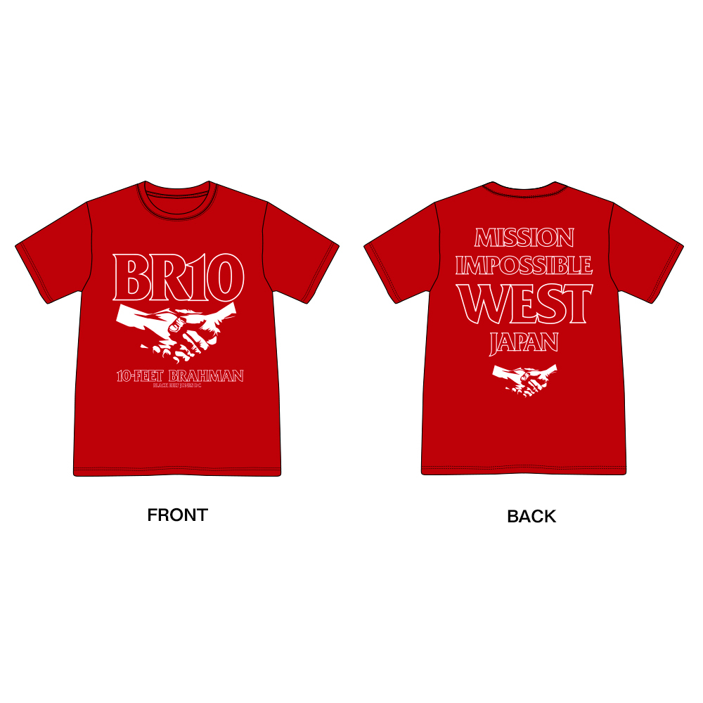西日本豪雨復興支援 10-FEET × BRAHMAN WネームTシャツ(赤)