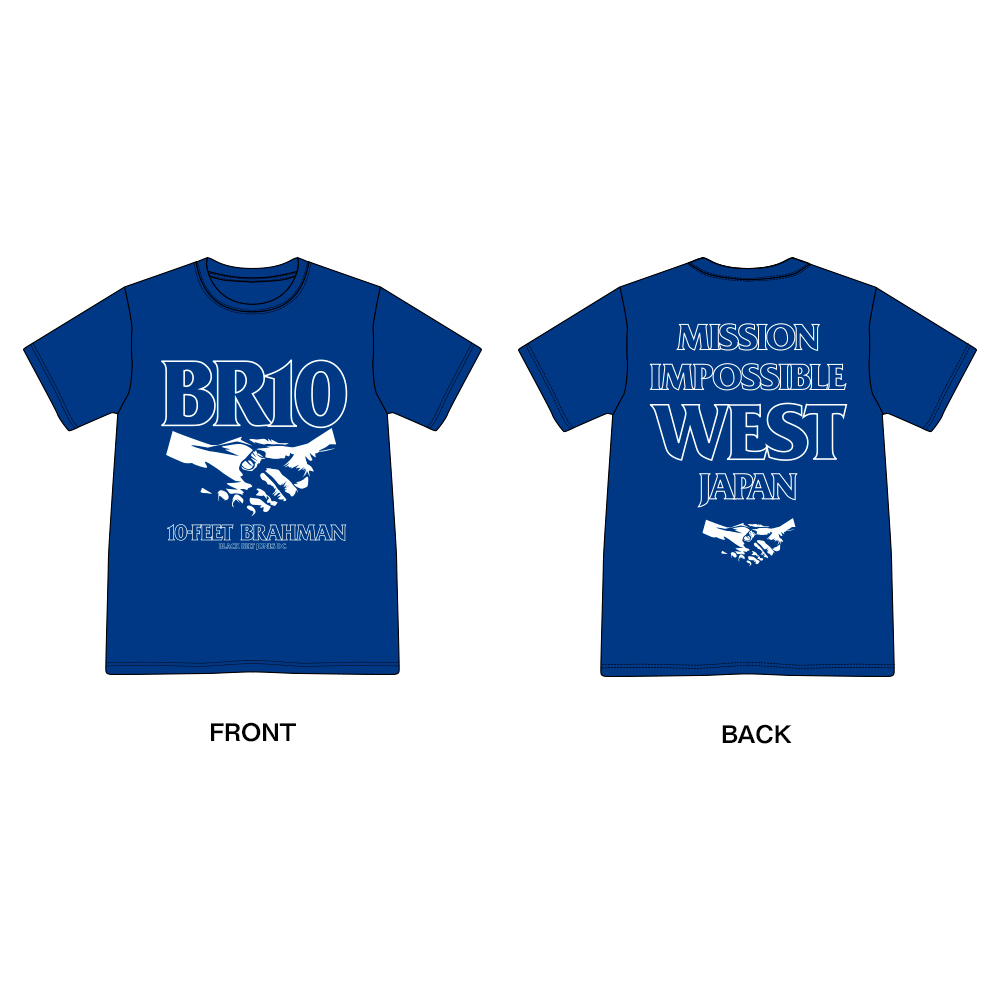 西日本豪雨復興支援 10-FEET × BRAHMAN WネームTシャツ(青)