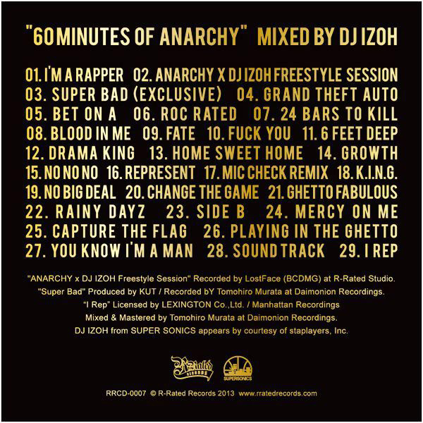 ANARCHY & DJ IZOH 『60 Minutes of ANARCHY』[RRCD-0007]