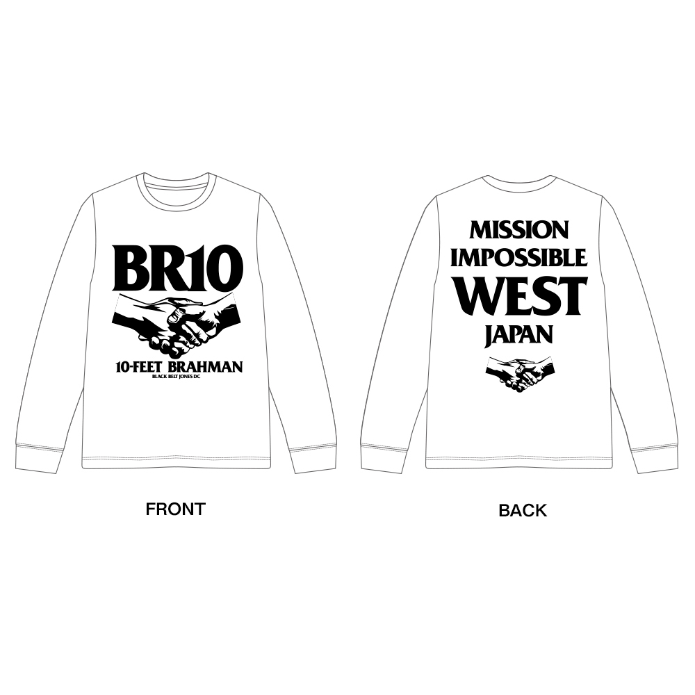 西日本豪雨復興支援 10-FEET × BRAHMAN WネームロングスリーブTシャツ(白)