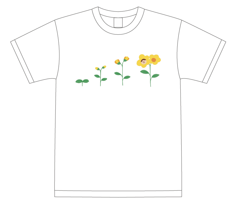 花が咲いたよTシャツ