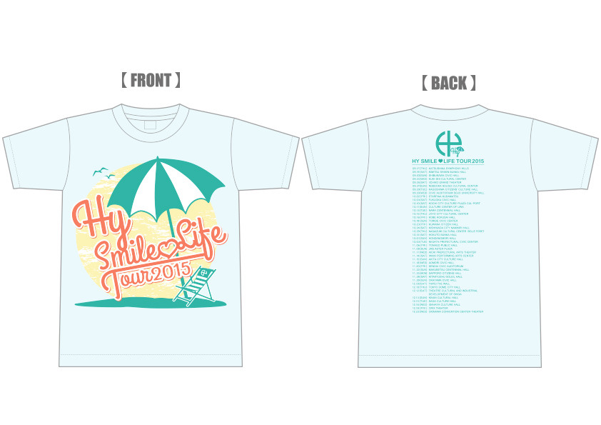HY SMILE ♡ LIFE TOUR 2015 Tシャツ(ライトブルー)