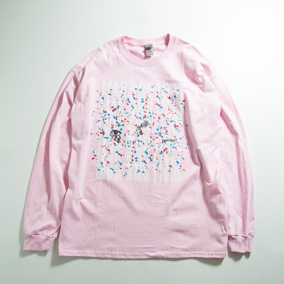 MAD PAINT Long Sleeve TEE(Light Pink)