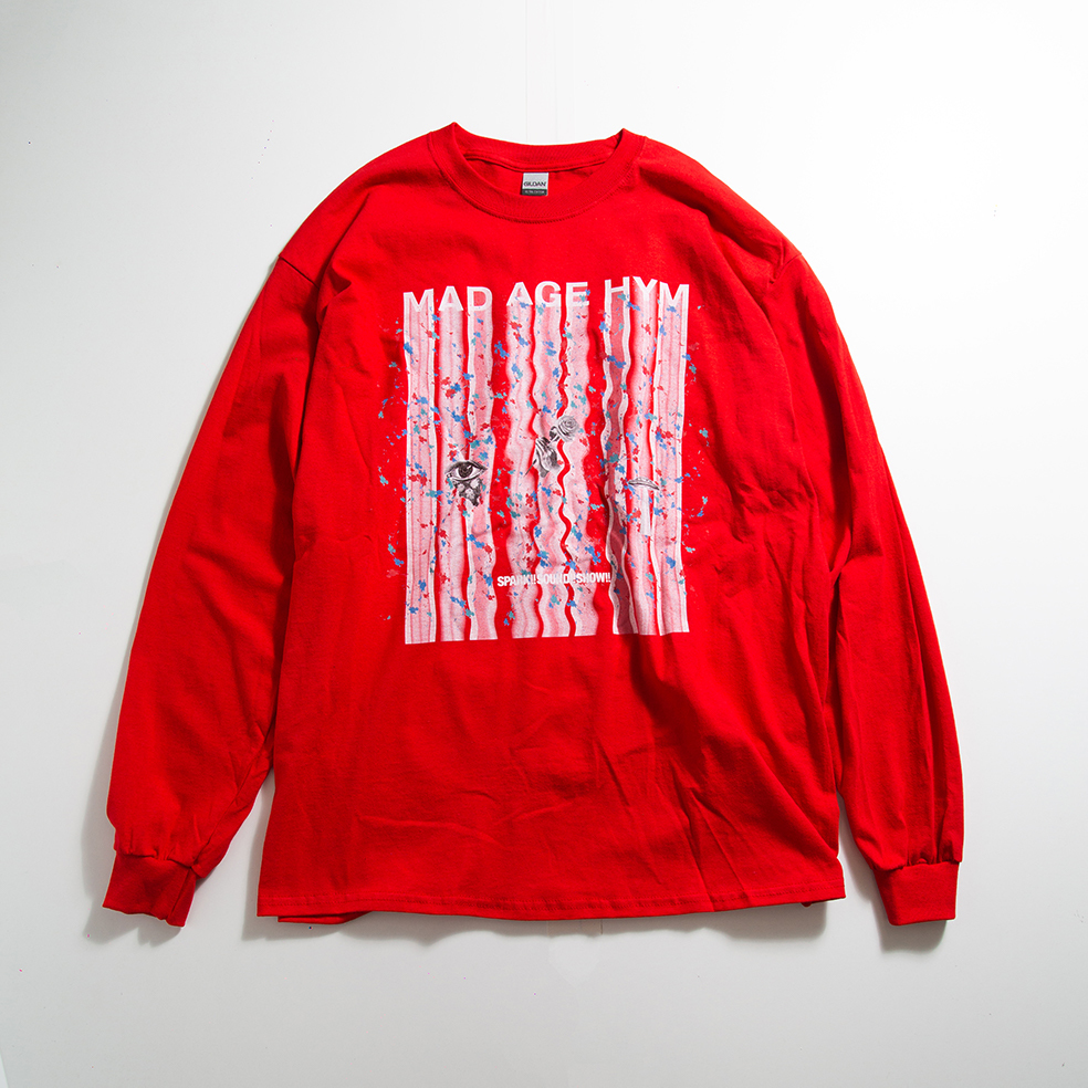 MAD PAINT Long Sleeve TEE(Red)