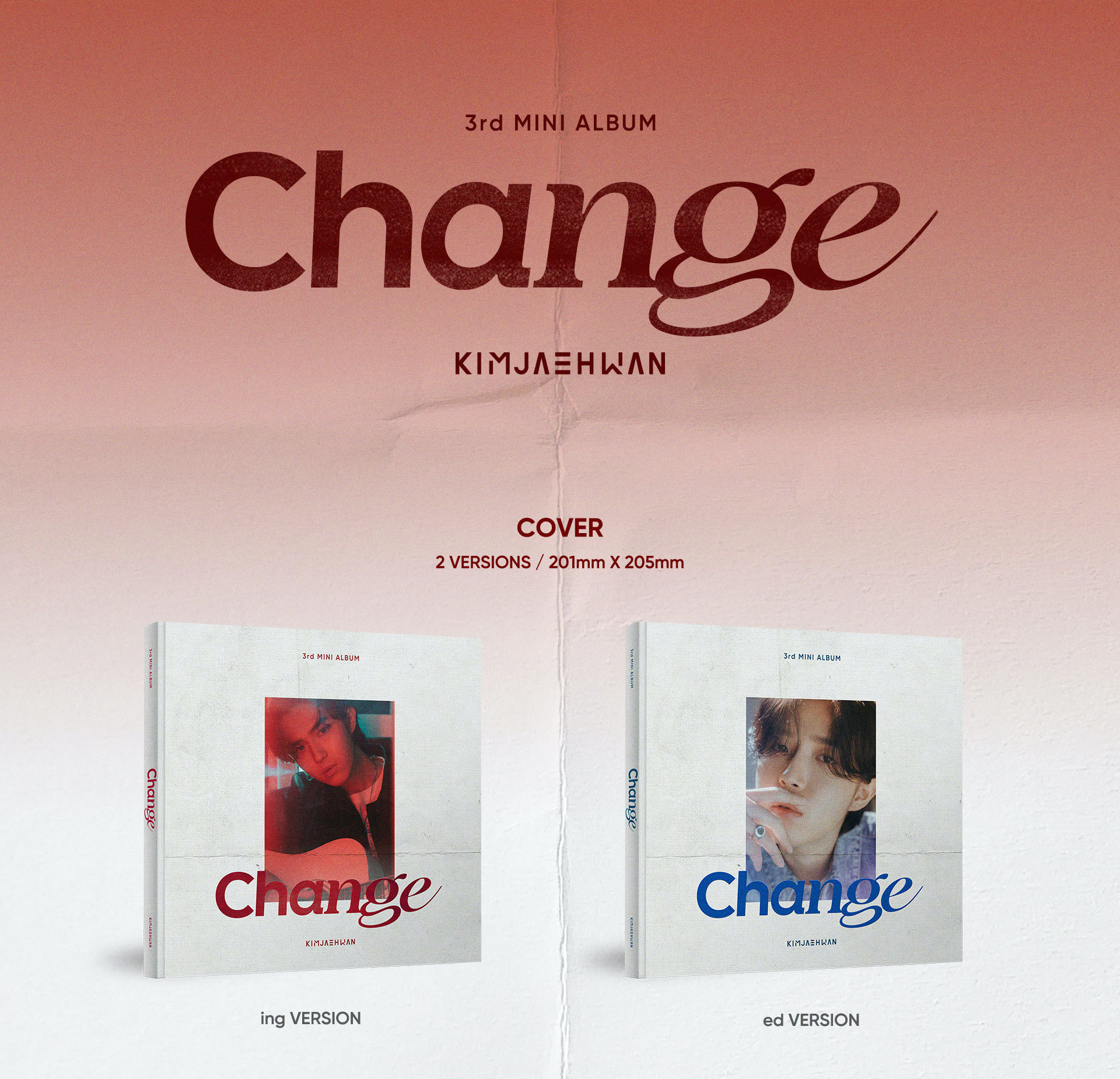 オンライン特典会1部 2枚購入 キム ジェファン3rd Mini Album Change Kim Jaehwan Official Store