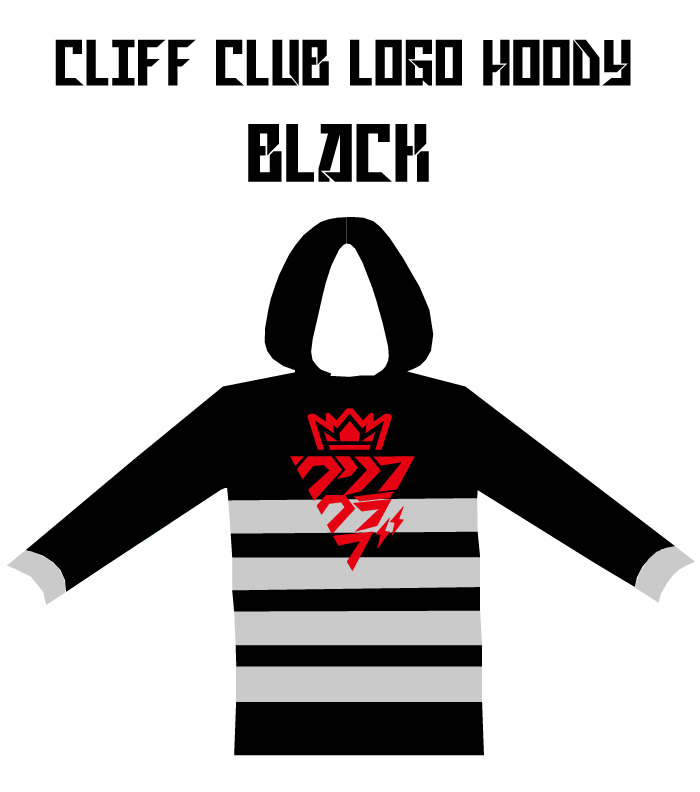 クリフクラブカタカナロゴフーディー(BLACK)